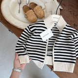 Newborn Baby Girl Boy Striped Jacket Infant Toddler