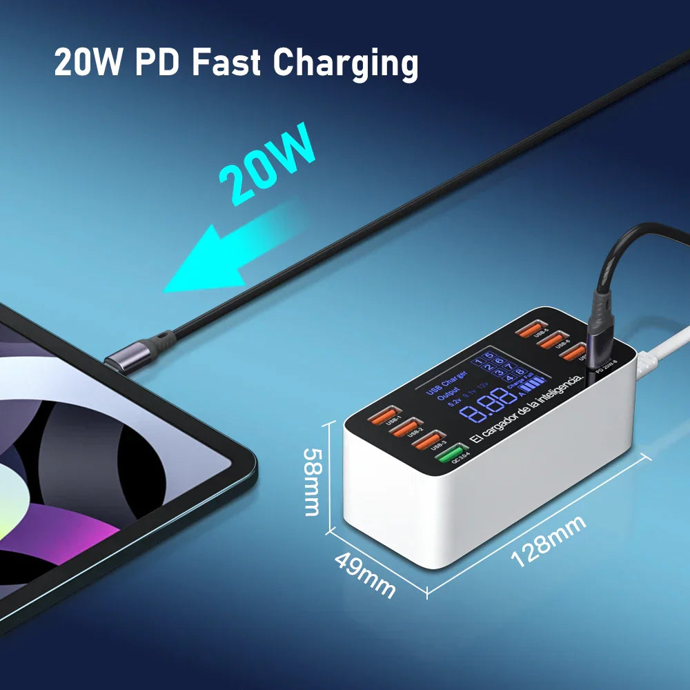 ASOMETECH 60W Quick Charge QC 3.0 4.0 USB