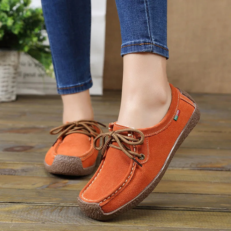 New Arrival Women Casual Shoes 2023 Suede Leather