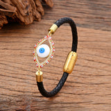 Luxury Colourful Oil Drip Blue Evil Eye Bracelets