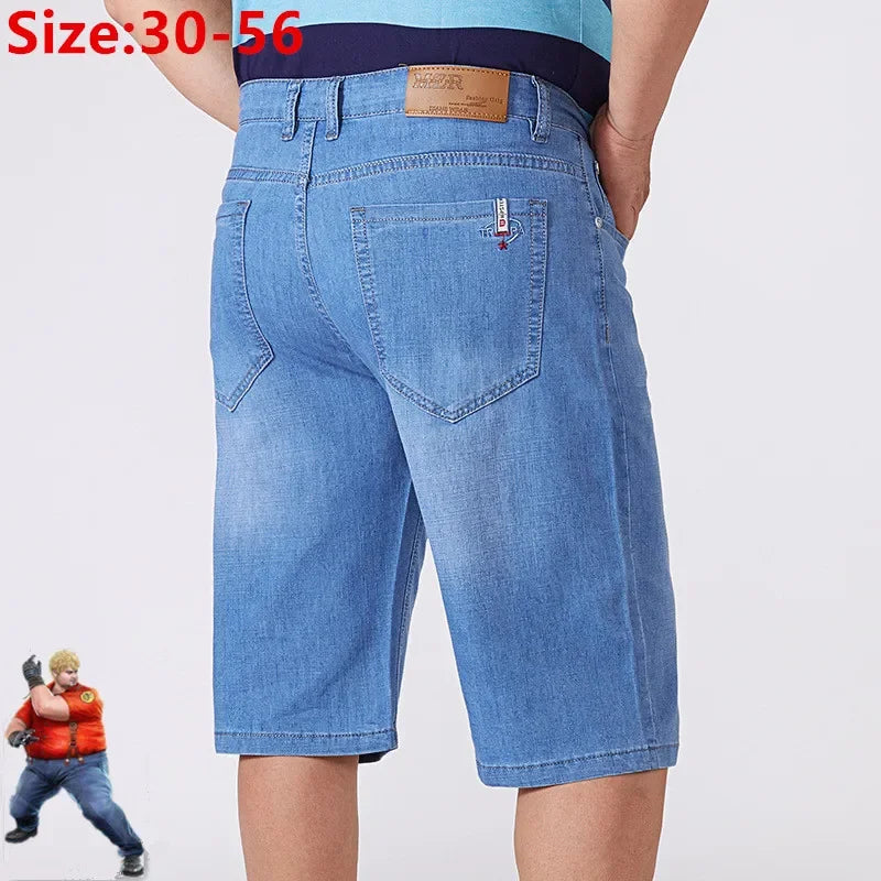 Jeans Men Denim Shorts Summer Blue Plus Size