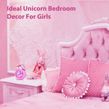 Pink Unicorn Children's Alarm Clock Cartoon Desktop for