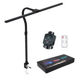 Double Head LED Clip Remote Control Desk Lamp