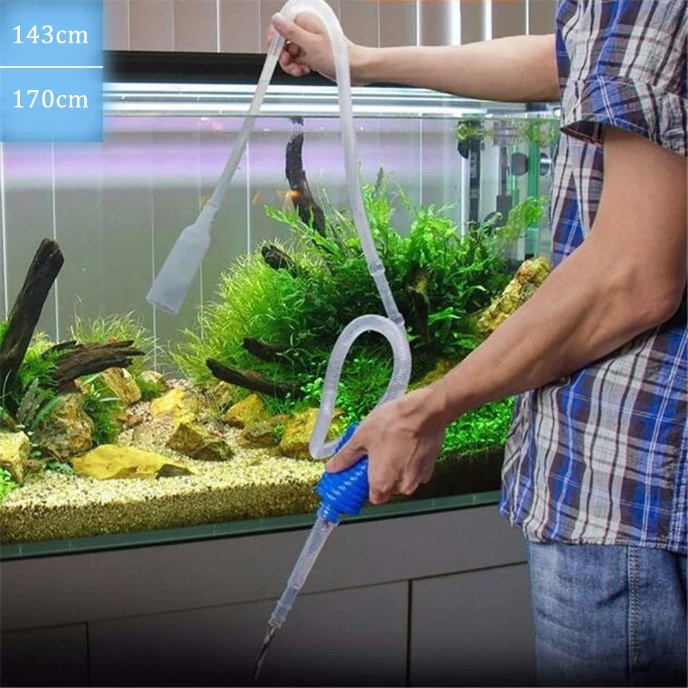Aquarium Siphon Fish Tank Syphon Vacuum Cleaner Pump
