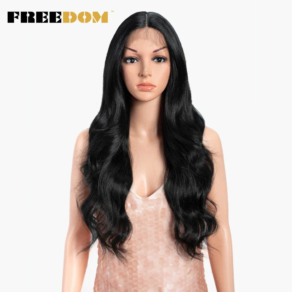 FREEDOM Synthetic Lace Front Wigs Body Wave Ombre
