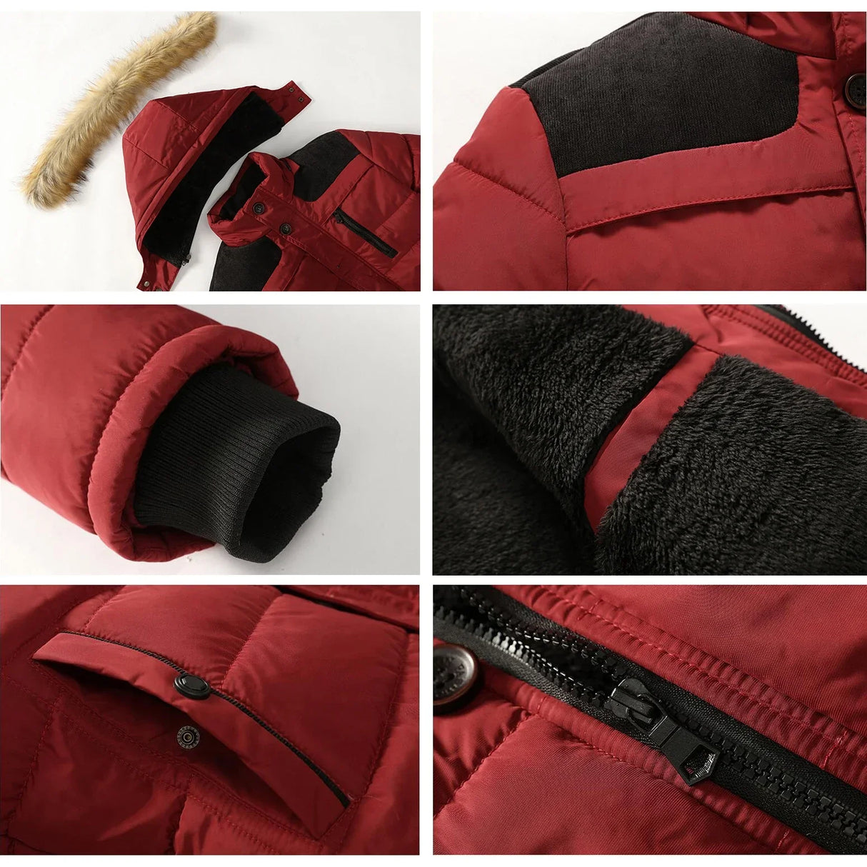 Winter New Men Warm Cotton Jacket Coats Fur