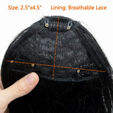Human Hair Bangs 3 Clips 3D Blunt Cut