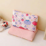 Pc Short Plush Baby Pillow Case Zipper Double-sided