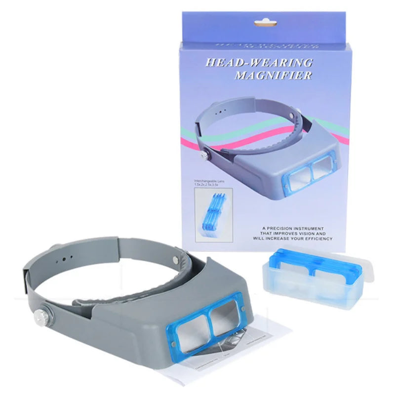 Tungfull Headband Magnifier Head-mounted Hands Free Magnifying Glasses