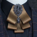 Men's Bow Tie Rhinestone Ribbon British Business Banquet