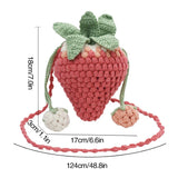 DIY Personalized Strawberry Crochet Sling Purses 2023 Novelty