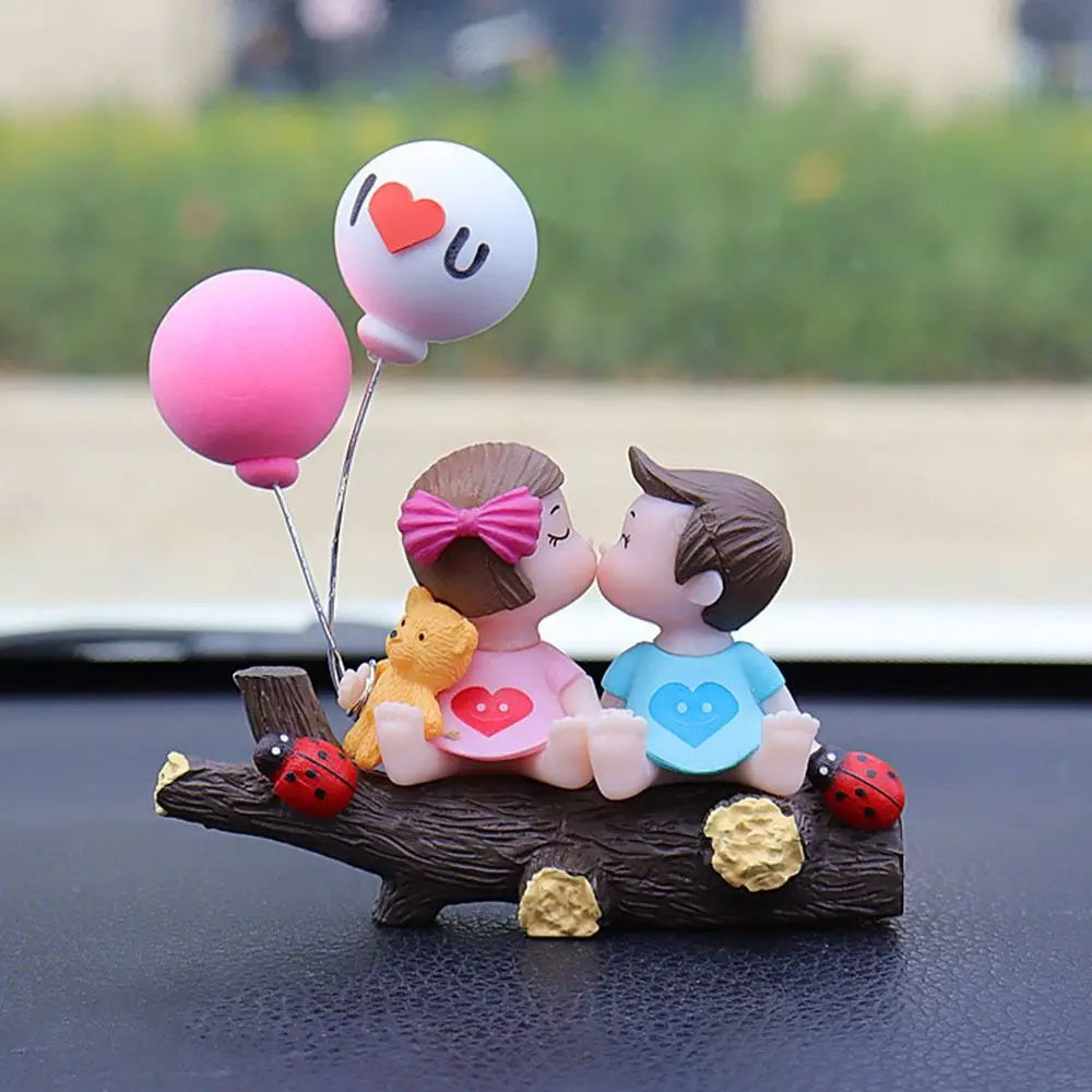 Car Decoration Cartoon Cute Couples Action Figure Figurines
