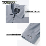 TACVASEN Lightweight Work Jackets Mens Classic Tunic Style