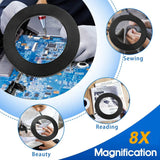 8x Magnifier Glass Swing Arm Flexible Clamp-on Table