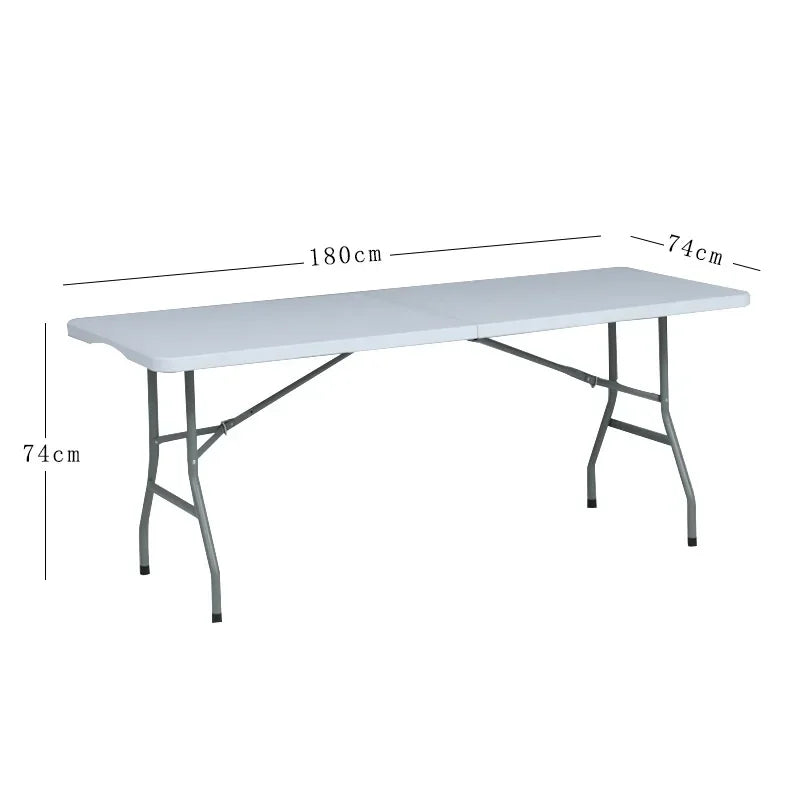 Plastic Folding Table and Chair, Rectangular Strip, Plastic