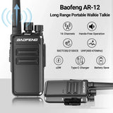 2/4 PCS Baofeng AR-12 Mini Walkie Talkie Wireless
