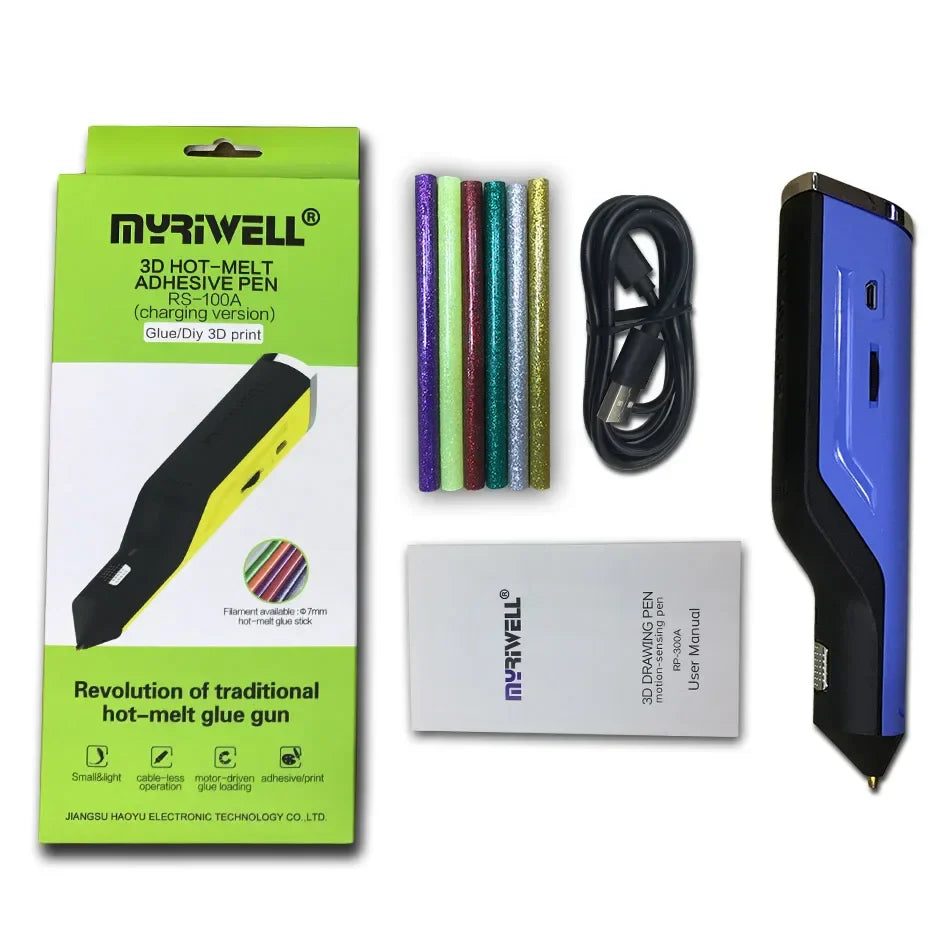 Creative Myriwell 3D Printing Pen with Hot Melt