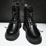 Leather Boots Man Autumn Winter High Top Classic