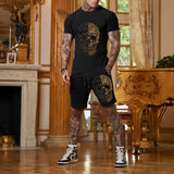 Men's Tracksuit Cotton Solid Color Short Sleeve Zipper