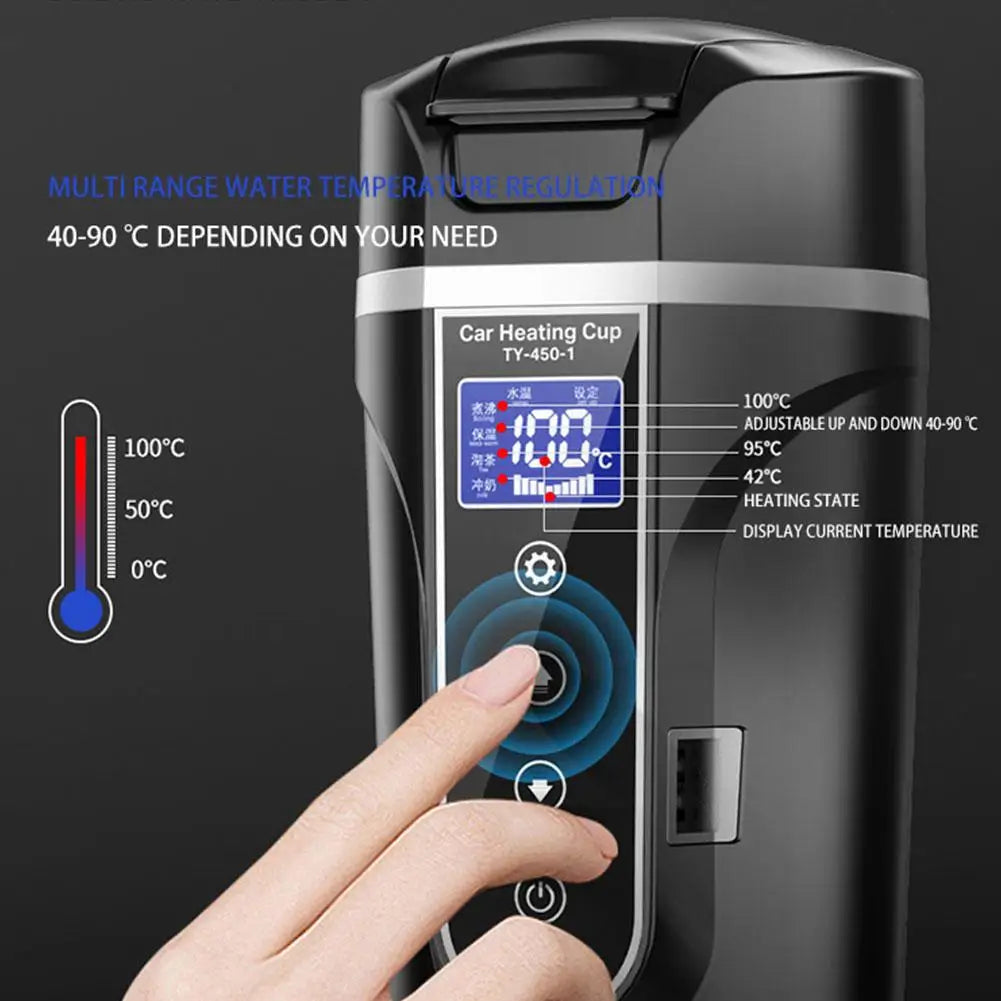 12V24V Digital Car Heating Cup With Temperature Control