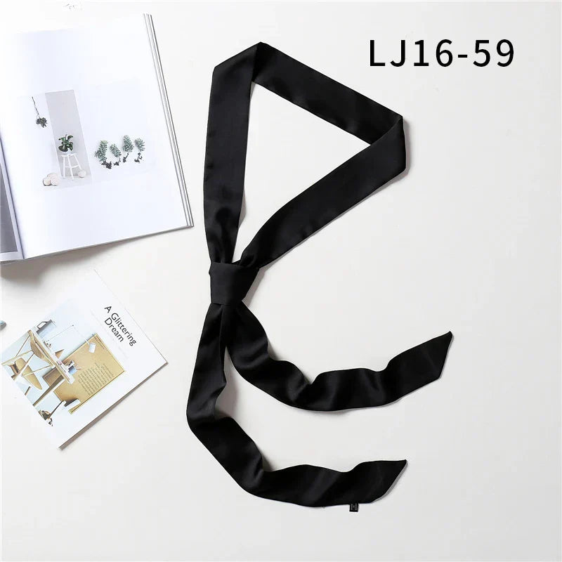 Long Silk Skinny Scarf Women Neck Hair Band