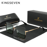KINGSEVEN New Square Women‘s Sunglasses Party Half-frame Design Gradient Lens Glasses Accessory Fashion Decoration Eyewear