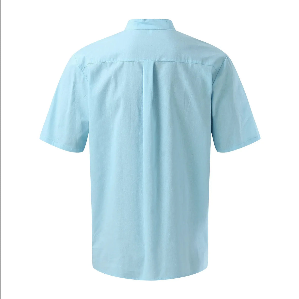 Summer Shirt Men's Short Sleeve Cotton Linen Tshirt