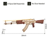 Robotime DIY 3d Wooden Puzzle Toy AK-47 Assault