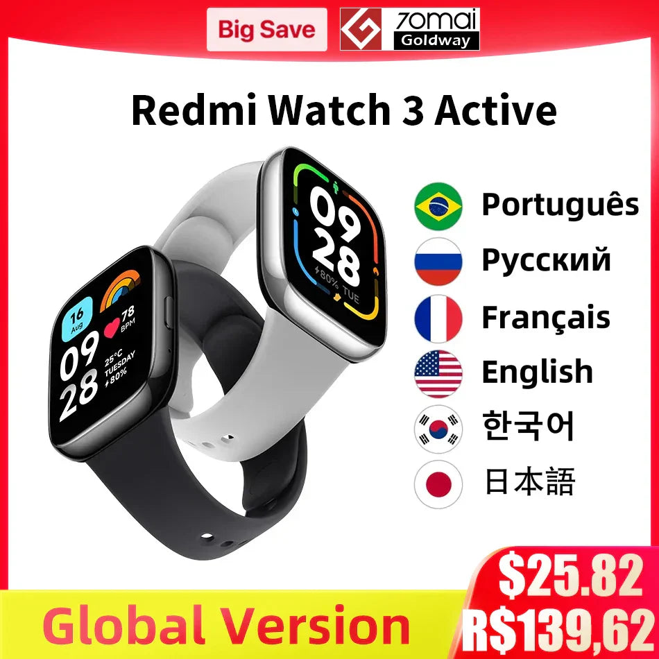 Xiaomi Redmi Watch 3 Active Global Version Smartwatch