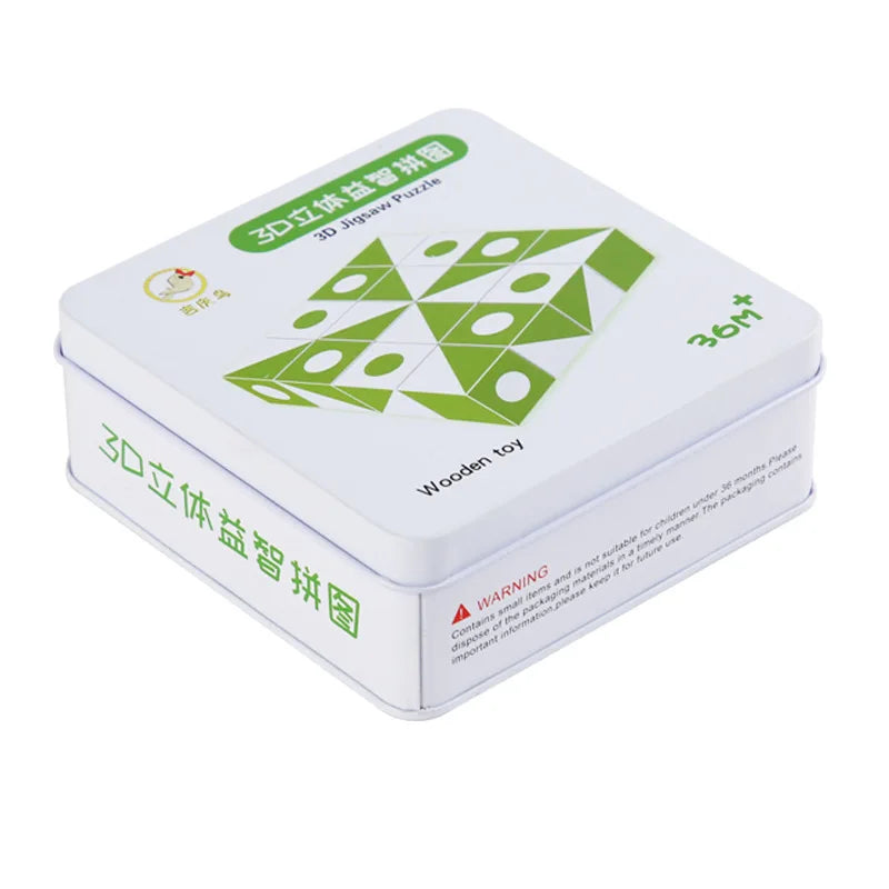 New 3D Montessori Geometry Puzzles Building Block Face