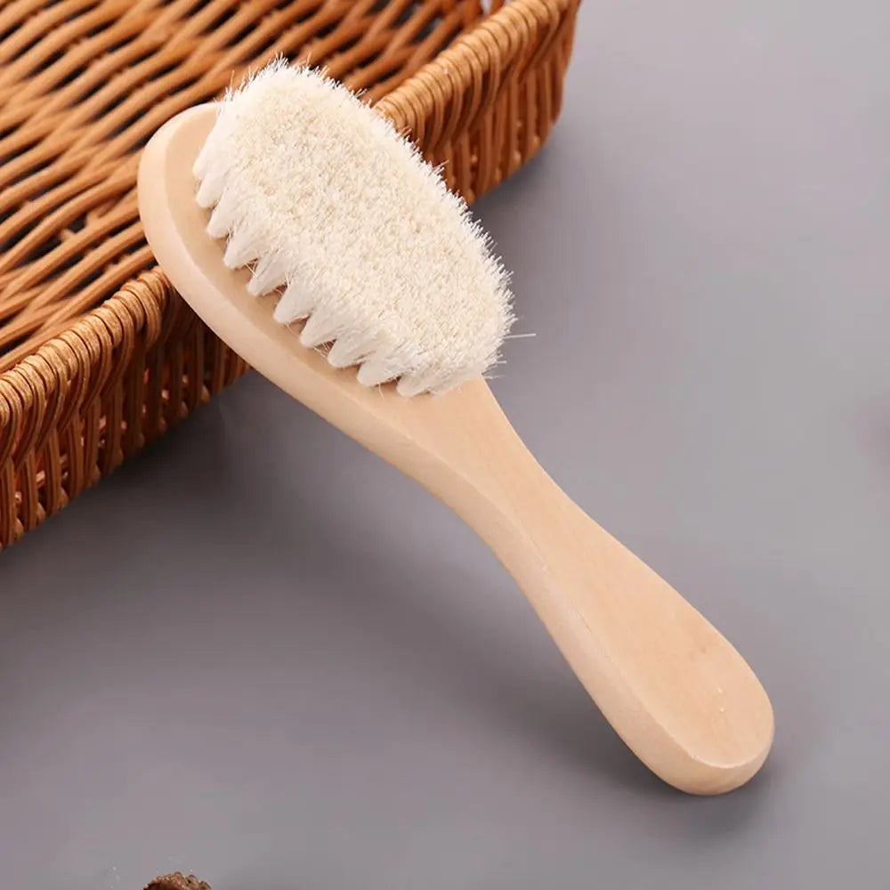 Baby Care Pure Natural Wool Baby Wooden Brush