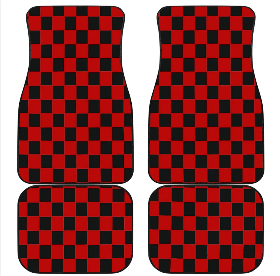 Checkerboard Car Mats Auto Parts Rubber Floor Mats