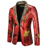 Men Blazer Shiny Sequin Shawl Collar suit Men