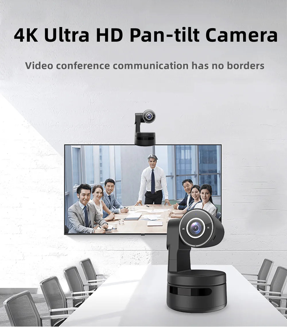 4K PTZ Webcam AI Function with Mics Camera