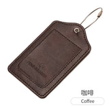 PU leather luggage tag With Anti Loss Wire