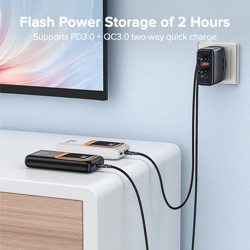 QOOVI Power Bank 20000mAh External Large Battery Capacity