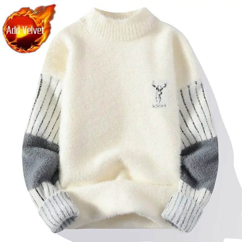 Men's Clothing No Hoodie Knit Sweater Male Pullovers