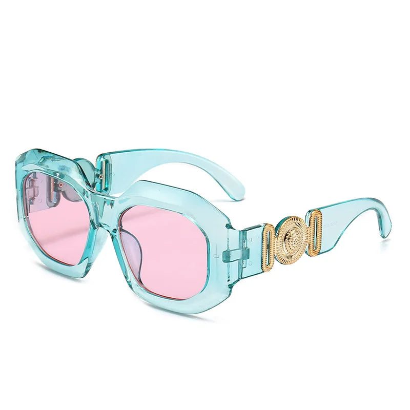 Retro Steampunk Square Sunglasses Outdoor Brand Designer For