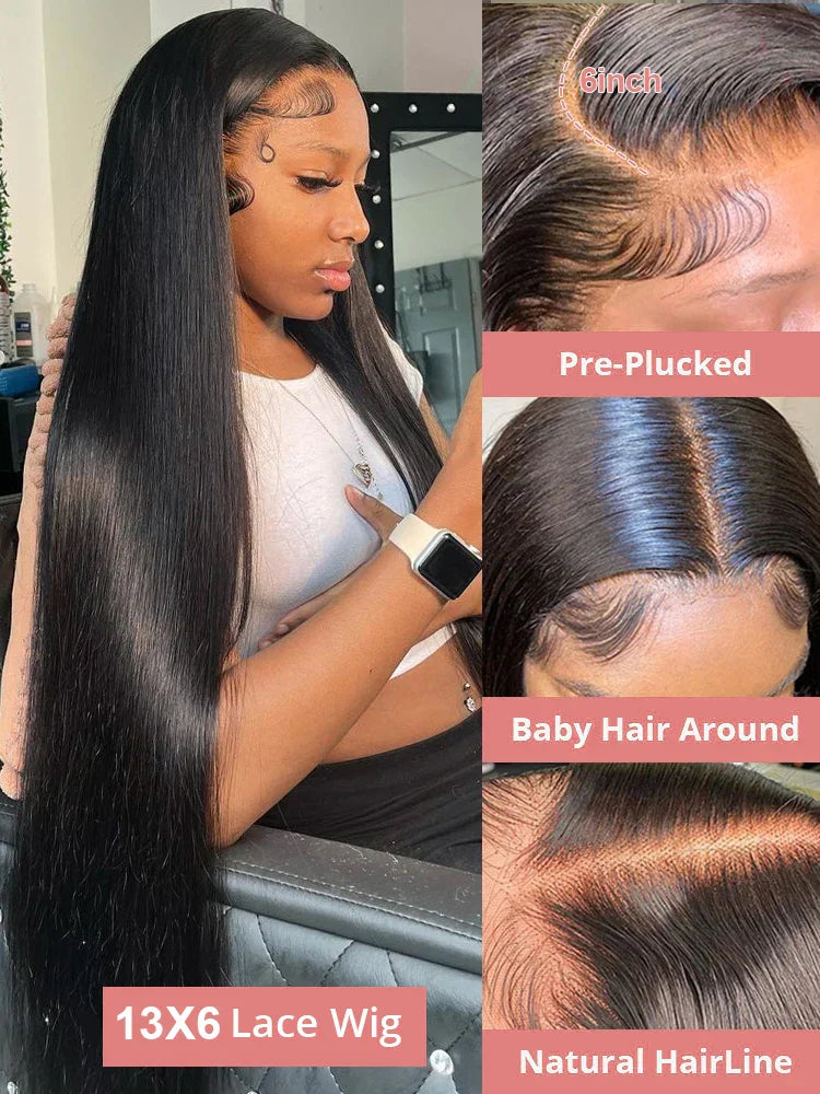 Meodi Hair Bone Straight 13x6 Hd Transparent Human