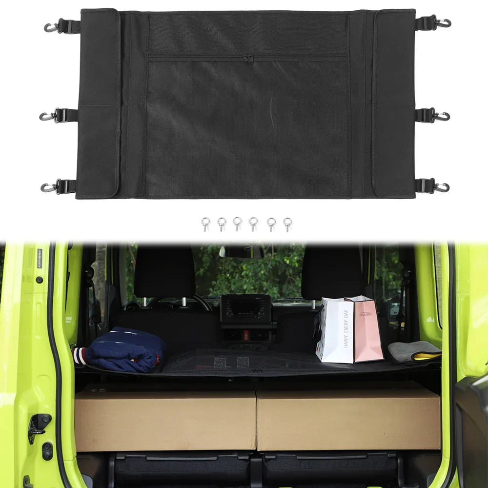 Car Rear Trunk Storage Curtain Cover Bag Net