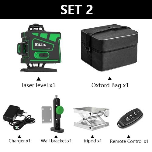 Laser Level 12/16 lines green line 3D/4D Self-Leveling