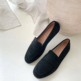 Casual Slip on Penny Shoes for Women Suede