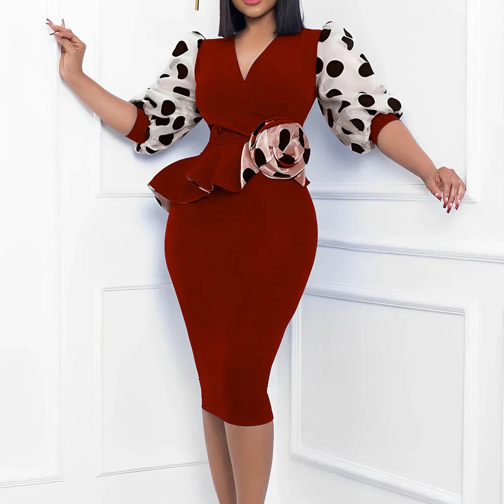 Plus Size Knitted Pencil Dress for Women Clothing