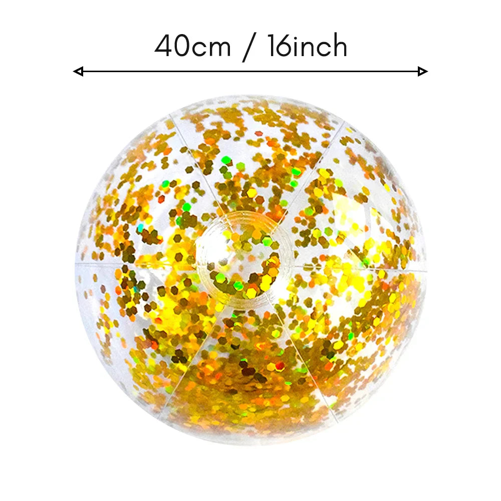 40cm/16inch Beach Ball Transparent Inflatable Swimming Pool Toy