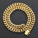 Hip Hop PVD Plated Stainless Steel Necklace Snap