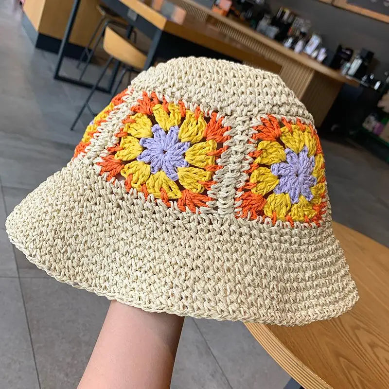 Summer Outdoor Paper Straw Hat Women Beach Holiday