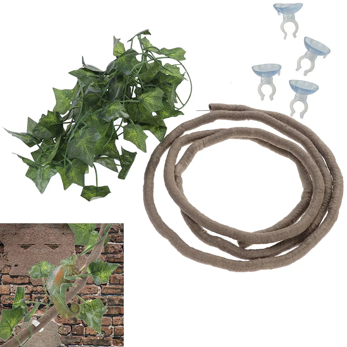 Jungle Vines Artificial Ivy Leaf Pet Habitat Decor
