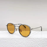 Classical High Street Round Gold Sunglasses 2024 Trend