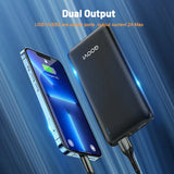 QOOVI 10000mAh Power Bank Ultra-thin Portable Charger For