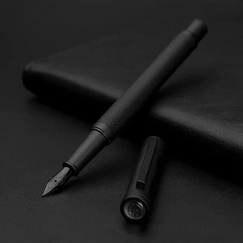 Hongdian Black Forest Metal Fountain Pen Black/Golden EF/F/M/Bent